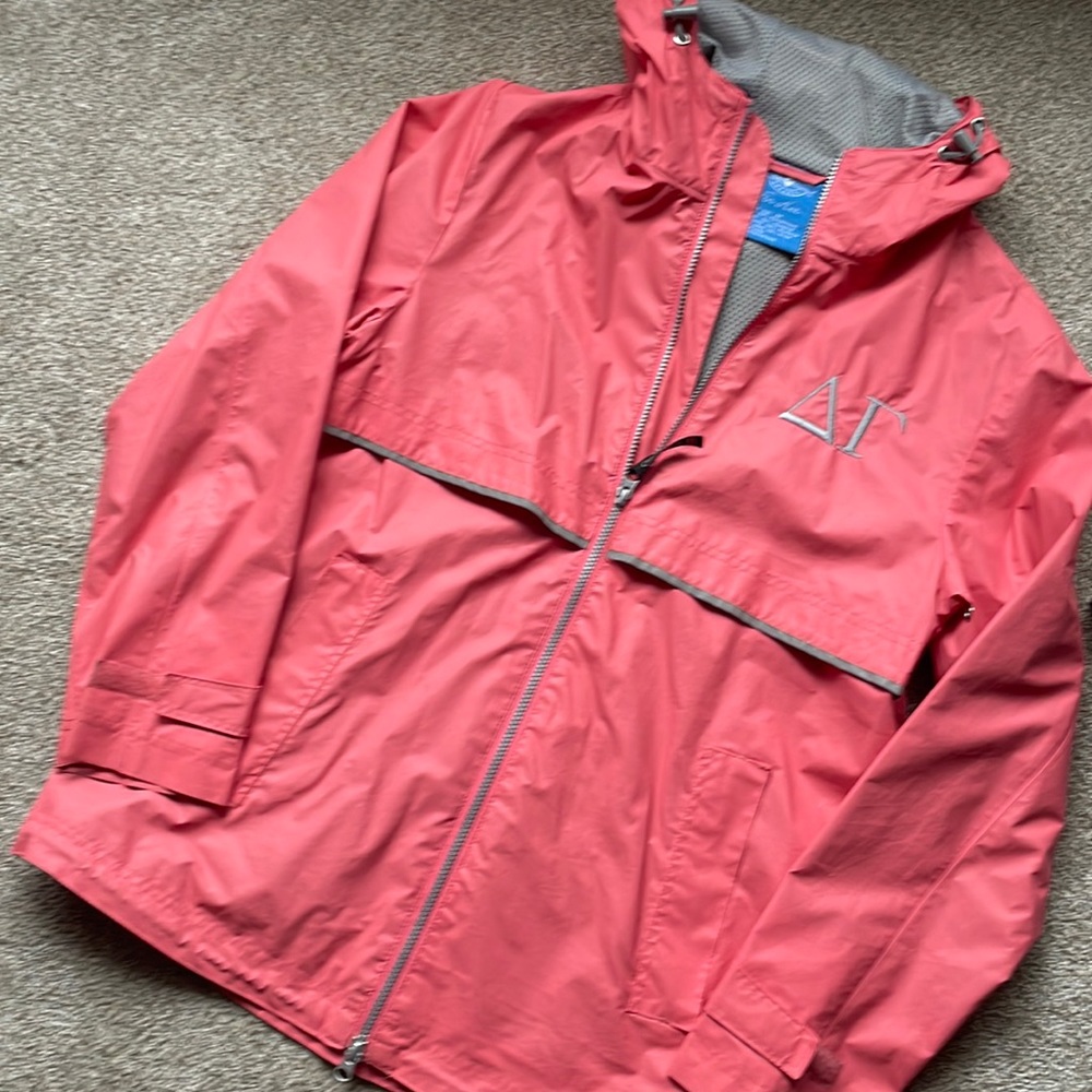 Sweet Delta Gamma raincoat!  Size M. Barely worn!